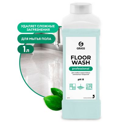 Средство для мытья пола "Floor wash" 1л, удаляет сложные загрязнения, "Grass" (Россия)