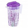 14841 - Кувшин пластмассовый "Lavender" 1,2л, д12см, h22см, с крышкой (Россия)