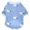 6085 - "Пэт тойс (Pet toys)" Одежда для собаки "Толстовка" "Овечка" р-р M, длина спинки 28см/обхват груди 38см/обхват шеи 24см, цвет-голубой, плюш (100% полиэстер) (Китай)