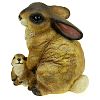 16726 - Скульптура-фигура для сада из полистоуна "Заяц с зайчонком большие" 23х42см (Россия)