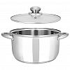 GS02603 - Кастрюля из нержавеющей стали "Greta" 6,0л, д21,3см, h13,4см, s0,4см, дно s1,3см, стеклянная крышка, "Appetite" (Китай)