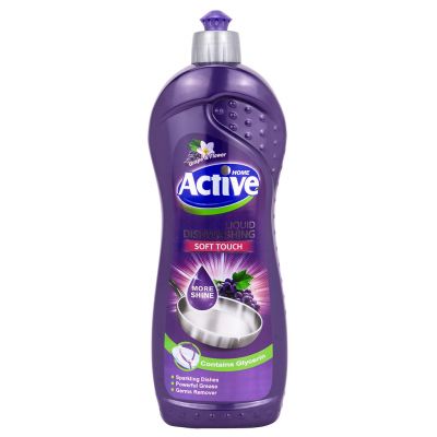 Гель для мытья посуды "Active" 750мл, 9х6х27см, концентрат, "Виноград", Purple (Иран)
