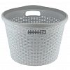 49700 - Корзина для белья пластмассовая "Артлайн" 32л, д45см, h31,5см, цвета микс (Россия)