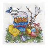 57419 - Салфетки бумажные "Desna Design" 24х24см, 1 слойные, 40 штук в упаковке, 100% целлюлоза, "Пасха" (Россия)
