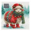 25596 - Салфетки бумажные "Bouquet Home Collection Classic" 33х33см, 3-х слойные, 20 штук в упаковке, 100% целлюлоза, "Модная овечка" (Россия)