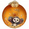 КУ-80-234126 - Елочная игрушка шар стеклянная "Чебурашка 2" д8см, ручная художественная роспись, подарочная упаковка (Россия)