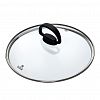 TR-38014 - Крышка стеклянная д24см, h3,6см, жаропрочное стекло, термостойкий пластик (нейлон), складывающаяся ручка с покрытием "soft-touch", ободок из нержавеющей стали, пароотвод, "TalleR" (Китай)