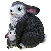  - Скульптура-фигура для сада гипсовая "Два зайца большие" 19х26см (Россия)