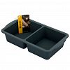 79-037  - Противень силиконовый "Linea Silicone" 26х14,7х5,5см, с металлическим каркасом, 2 ячейки, прямоугольный, синий, "Regent" (Китай)