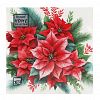 25560 - Салфетки бумажные "Bouquet Home Collection Classic" 33х33см, 3-х слойные, 20 штук в упаковке, 100% целлюлоза, "Пуансеттия" (Россия)