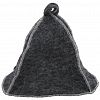 13208 - Комплект банный из фетра 2 предмета "Classic gray": шапка, коврик, серый, "Бацькина баня" (Россия)