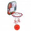  - Набор для игры в баскетбол 3 предмета: кольцо (корзина) д17,3см, 28х19,5х22см на присосках; мяч д14см; насос 16см, пластик/ПВХ, "Игрок" (Китай)