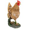 12556-1 - Скульптура-фигура для сада из полистоуна "Курица на камушке" 30х33см (Россия)