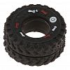 74#81149U - Игрушка для собаки "Шина косточка" д7,5см, h3,6см, ПВХ, с пищалкой, фактурная, черный, "Пэт тойс (Pet toys)" (Китай)