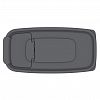 АП 542 - Контейнер для сыпучих продуктов пластмассовый 1л, 17х8,5х10,5см, полипропилен, графит (Россия)
