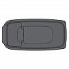 АП 542 - Контейнер для сыпучих продуктов пластмассовый 1л, 17х8,5х10,5см, полипропилен, графит (Россия)