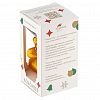 ФУ-137/2 - Елочная игрушка фигурка стеклянная "Медвежонок с бантом" h6см, красный, ручная художественная роспись, подарочная упаковка (Россия)