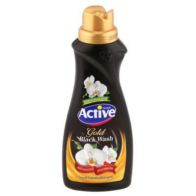 Гель для стирки белья "Active" 1л, концентрат, для стирки черного и темного белья, "Gold", орхидея, Black (Иран)