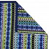 MD3005B - "Missoni-3005" Полотенце махровое 100х150см, плотность 375гр/м2, 100% хлопок, велюр, синий, Bolangde (Китай)