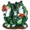  - Скульптура-фигура для сада гипсовая "Три лягушки с книгой" 25х35см (Россия)