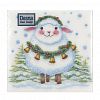 25752 - Салфетки бумажные "Desna Design" 24х24см, 1 слойные, 40 штук в упаковке, 100% целлюлоза, "Овечка с колокольчиками" (Россия)