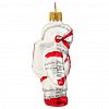 ФУ-616/1 - Елочная игрушка фигурка стеклянная "Космонавт" h11см, красный, ручная художественная роспись, подарочная упаковка (Россия)
