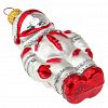 ФУ-616/1 - Елочная игрушка фигурка стеклянная "Космонавт" h11см, красный, ручная художественная роспись, подарочная упаковка (Россия)