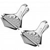 ADU400044 - Соковыжималка для лимона из нержавеющей стали, 6,6х8х3,5см, ручная, 2 штуки, в блистере (Китай)