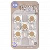  - Крючок на липучке "Сатурн" металлический с пластмассовым основанием, 5 штук 3х5х2см, в блистере, цвета в ассортименте: мятный, сиреневый,бежевый (Китай)