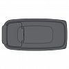 АП 544 - Контейнер для сыпучих продуктов пластмассовый 1,8л, 17х8,5х20,5см, полипропилен, графит (Россия)