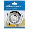 ADU400233 - Пробка-сетка для раковины из нержавеющей стали "Горошек" д9,1см, h2,2см, на картоне (внутренний д5,2см) (Китай)