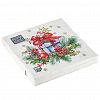 25090 - Салфетки бумажные "Bouquet Home Collection Classic" 33х33см, 3-х слойные, 20 штук в упаковке, 100% целлюлоза, "Подарок на Новый год" (Россия)