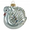 16 15 286 01  - Елочная игрушка фигурка стеклянная "Одетта-1" 8,9х5,4х10,3см, ручная художественная роспись, подарочная упаковка (Россия)
