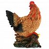 ФП362 - Скульптура-фигура для сада из полистоуна "Курица с цыплятами большая" 42см (Россия)