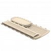 АП 1070 - Корзина для белья пластмассовая "Лен" 60л, 43х20х80см, сборная, с крышкой, полипропилен, слоновая кость (Россия)