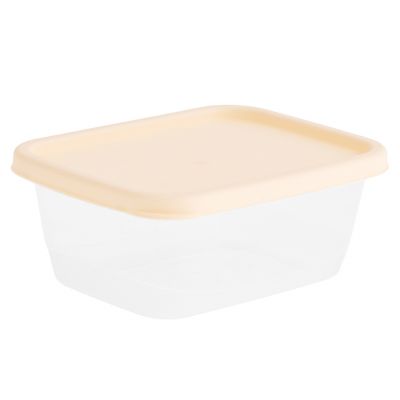 Контейнер для продуктов пластмассовый 0,5л, 13,8х10,6х5,6см, прямоугольный, светло-розовый (Россия)
