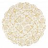 25749 - Салфетки бумажные "Art Bouquet Rondo" д32см, 3-х слойные, 12 штук в упаковке, 100% целлюлоза, "Новогодняя скатерть" (Россия)