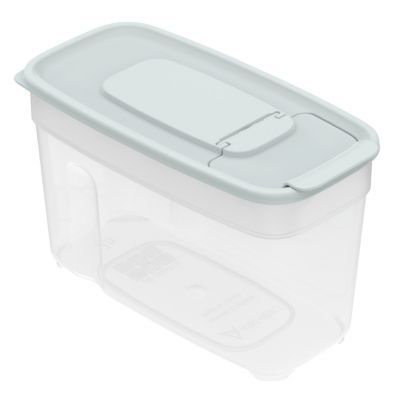 Контейнер для сыпучих продуктов пластмассовый 1л, 17х8,5х10,5см, полипропилен, серый (Россия)