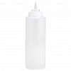 ADU400101-320Z - Бутылка для масла и соуса пластмассовая 950мл, д7,8см h26,5см, цветная пластмассовая крышка без колпачка в ассортименте: белый, желтый, салатовый, красный, сиреневый, бирюзовый (Китай)