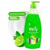 125424 - Средство для мытья посуды "Velly Premium" 1л, лайм и мята, "Grass" (Россия)