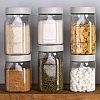 223136525/02 - Банка для сыпучих продуктов пластмассовая "Лентилс" 1л, 9,3х9,3х16,5см, светло-бежевый (Россия)
