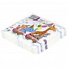 37096 - Салфетки бумажные "Bouquet de Luxe" 24х24см, 3-х слойные, 25 штук в упаковке, 100% целлюлоза, "Зоопарк" (Россия)
