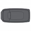 АП 1137 - Контейнер для сыпучих продуктов пластмассовый 2,2л, 17х8,5х26,5см, полипропилен, дымчатый (Россия)