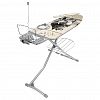 НГ/11 - Доска гладильная "Nika-grant" 122х42х90см, тканевый чехол, основа - перфорир метал лист, регулировка высоты, э/удлинитель с розеткой 2,2м, подставка euro под утюг 2 полож, подрукавн, кронштейн для провода, полка для белья, держатель для плечиков, с д