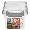 PT104410024 - "Bergen" Контейнер для продуктов пластмассовый 1,3л, 17,9х12,6х10,2см, с защелками, пепельный жемчуг, подходит для СВЧ (Россия)