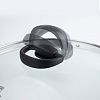 TR-38014 - Крышка стеклянная д24см, h3,6см, жаропрочное стекло, термостойкий пластик (нейлон), складывающаяся ручка с покрытием "soft-touch", ободок из нержавеющей стали, пароотвод, "TalleR" (Китай)