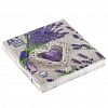 37921 - Салфетки бумажные "Bouquet Home Collection Classic" 33х33см, 3-х слойные, 20 штук в упаковке, 100% целлюлоза, "Лаванда и сердце" (Россия)