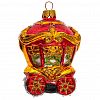ФУ-763 - Елочная игрушка фигурка стеклянная "Сказочная карета" h10,5см, ручная художественная роспись, подарочная упаковка (Россия)