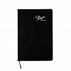 XN-9505/a133-1 - Блокнот (книга) для записей "Diaru" 14,6х21,5см, 136 листов в линейку, с закладкой, сшитый внутренний блок, обложка иск/кожа съемная, цвет черный матовый (Китай)