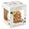 КУ-80-244004 - Елочная игрушка шар стеклянная "Веселая карусель" д8см, ручная художественная роспись, подарочная упаковка (Россия)